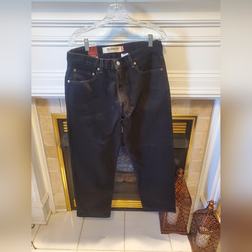 New with tags mens black levis 550 relaxed fit 34 30.